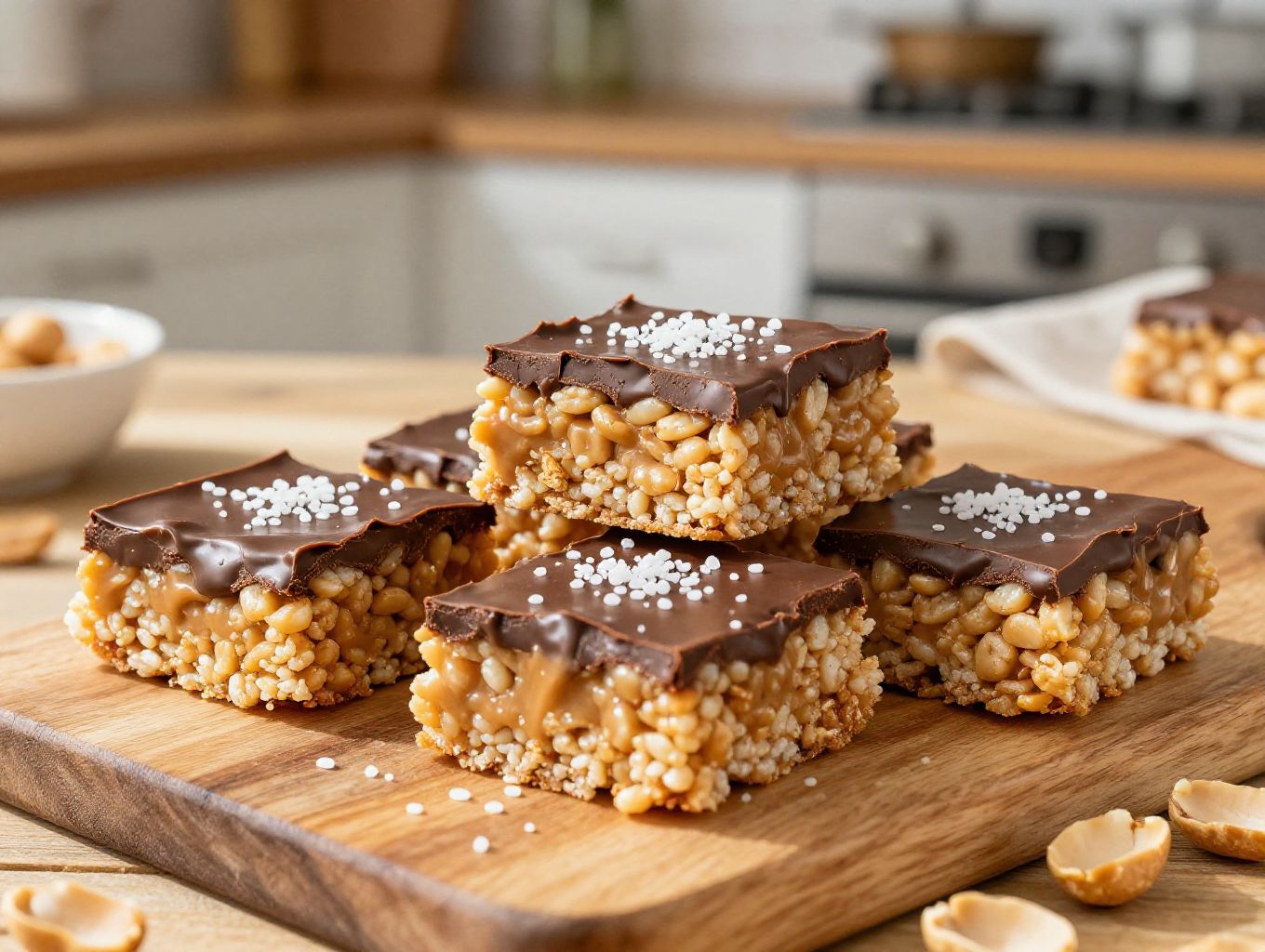 healthy peanut butter rice krispie treats