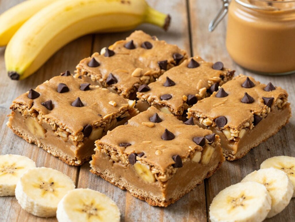 banana peanut butter oat bars