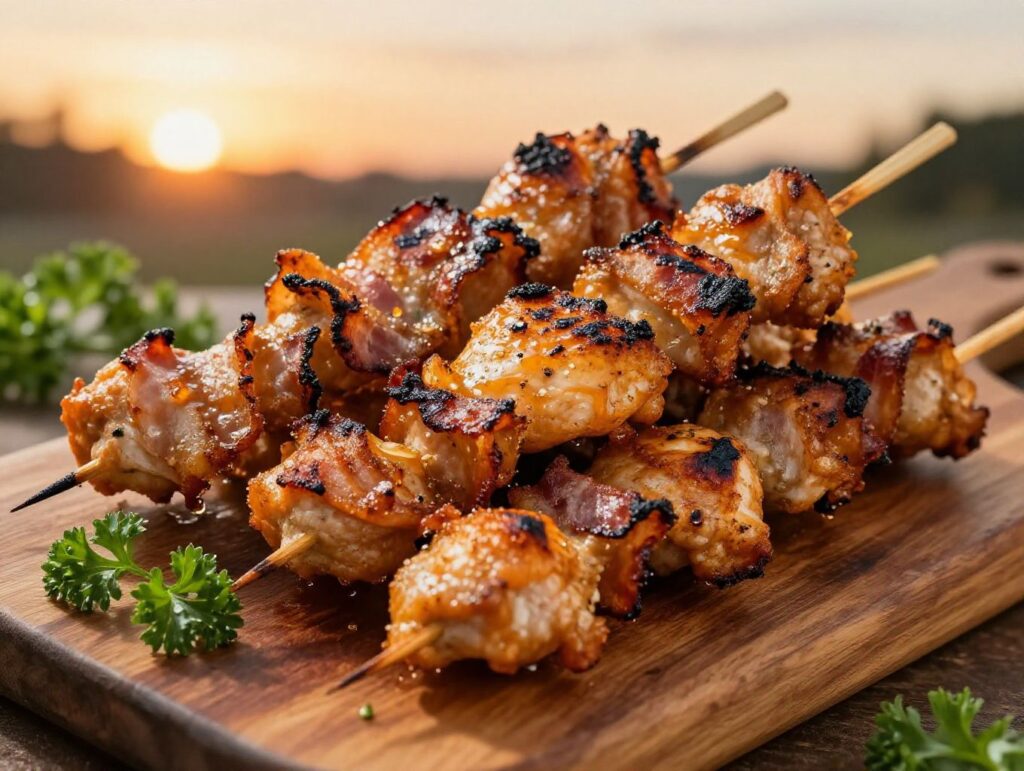 how to bbq chicken skewers