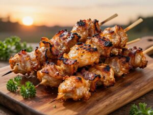 how to bbq chicken skewers