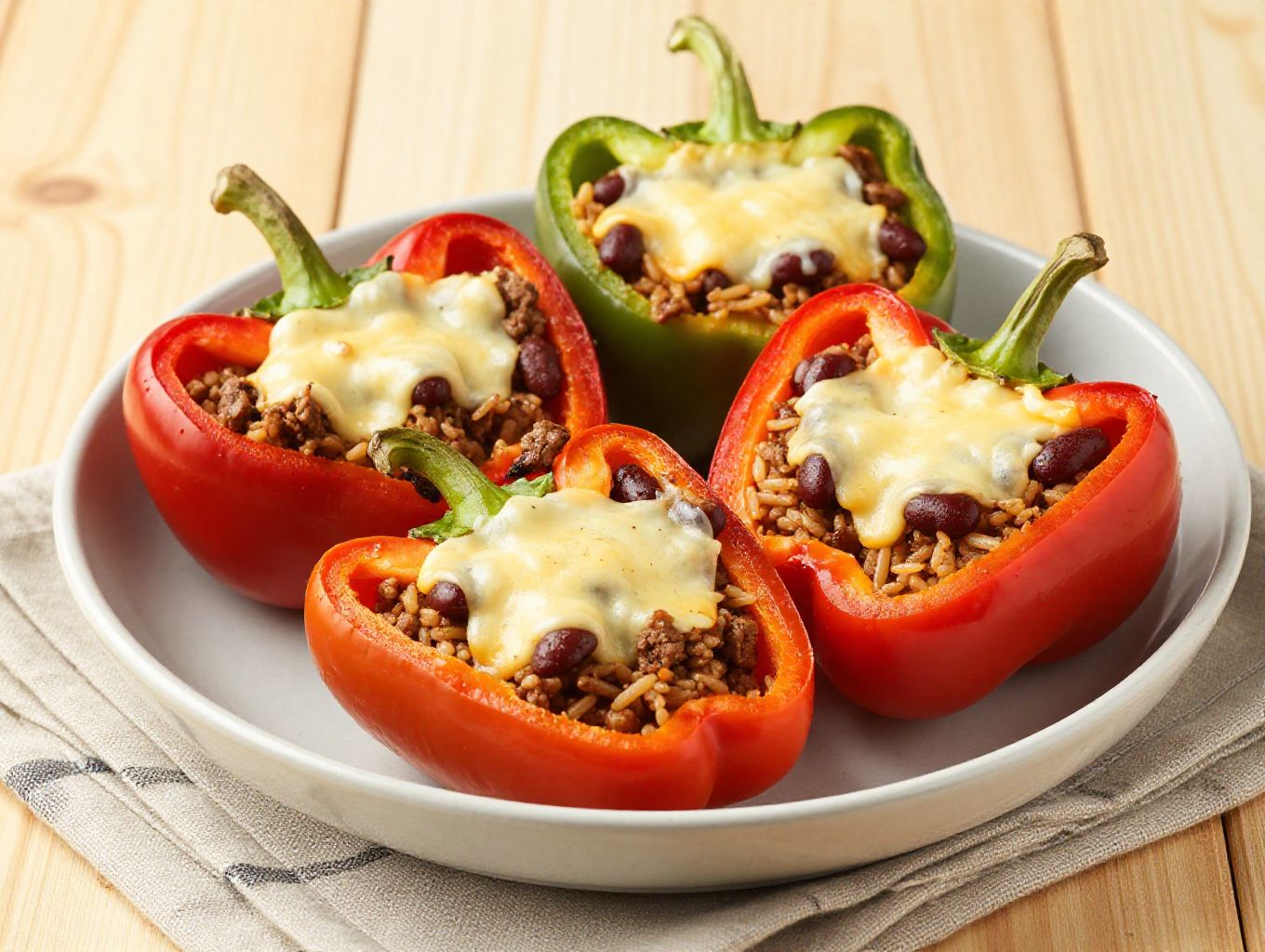 microwaved stuffed bell peppers