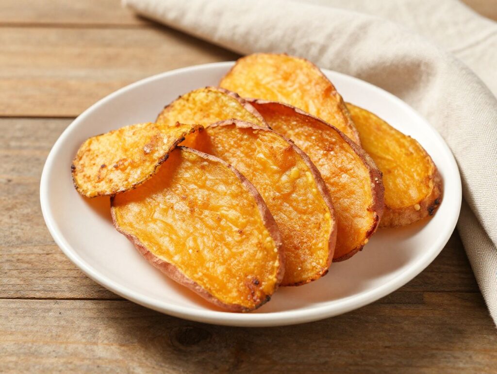 how to make baked sweet potato chips